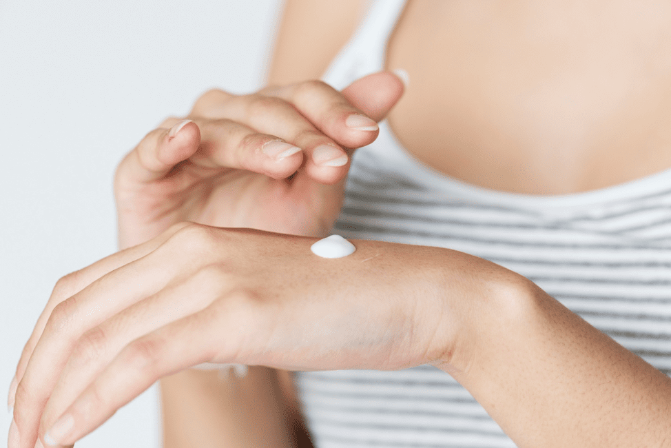 A person suffering from Eczema uses cream.