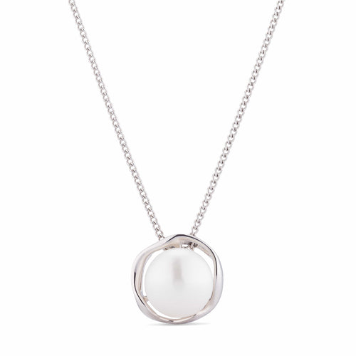 Pretty As A Peach Freshwater Pearl and Sterling Necklace