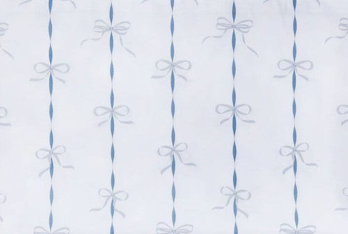 French Blue Ribbons and Bows Pillowcase Set - PRESALE EVENT