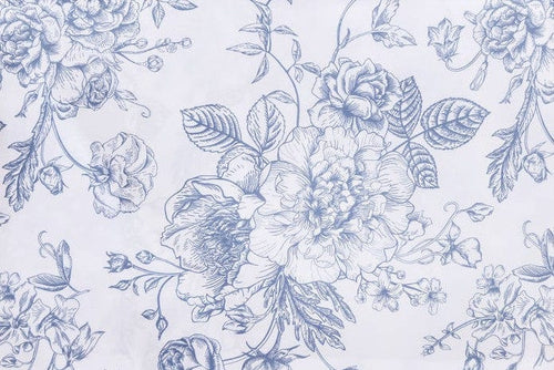 French Blue Floral Toile Pillowcase Set - PRESALE EVENT