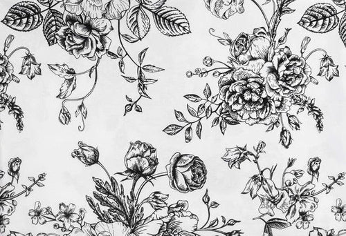 Midnight Black Floral Toile Pillowcase Set - PRESALE EVENT