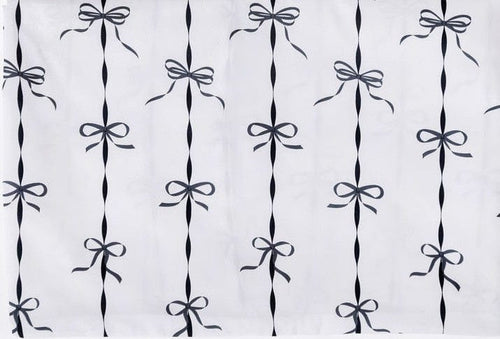 Midnight Black Ribbons and Bows Pillowcase Set - PRESALE EVENT