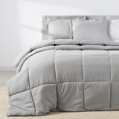 Brushed Silver Oversized Comforter Set