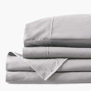 Brushed Silver Low Profile Sheet Set For 8