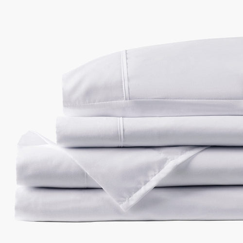 Classic White Low Profile Sheet Set For 8