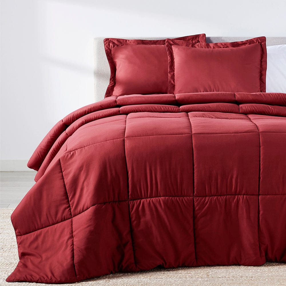 Deep Crimson Red Oversized Comforter Set