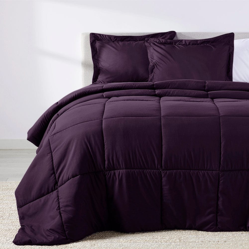 Eggplant Oversized Comforter Set – The Original PeachSkinSheets®