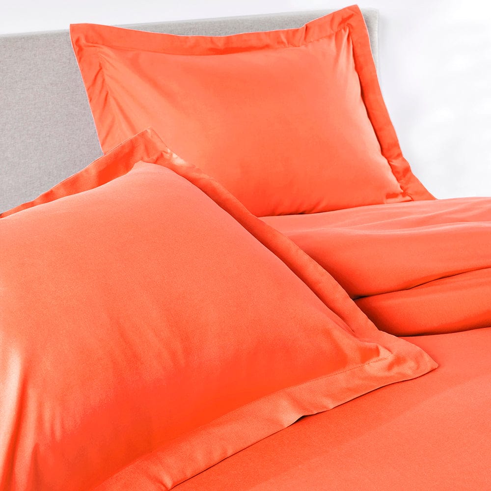 Hot Coral Duvet Cover Set