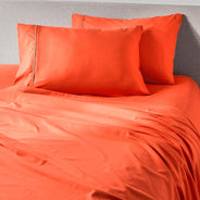 Hot Coral Pillowcase Set