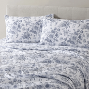 French Blue Floral Toile Sheet Set - PRESALE EVENT