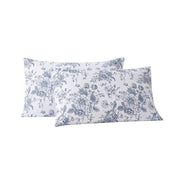 French Blue Floral Toile Pillowcase Set - Preorder Ships January