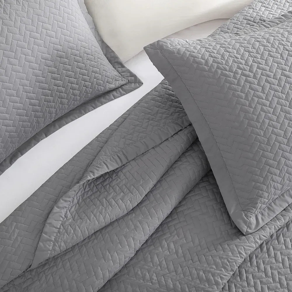 Graphite Gray Oversized Quilt Set - PRESALE EVENT