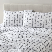 Midnight Black Ribbons and Bows Sheet Set - PRESALE EVENT