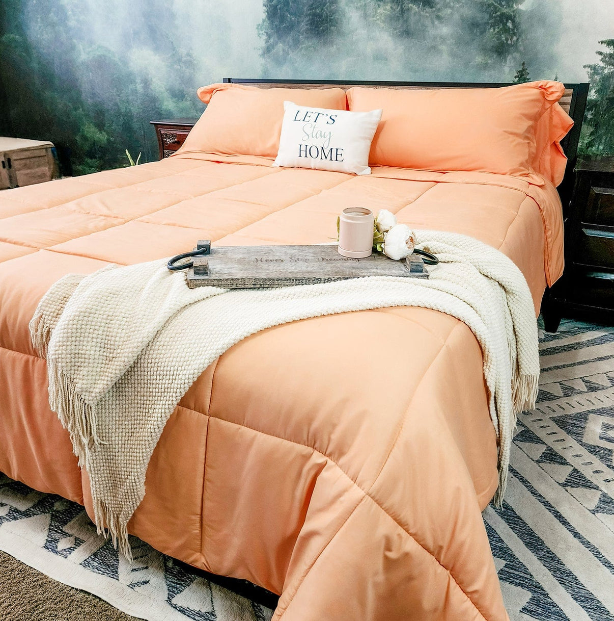 Perfect Peach Oversized Comforter Set