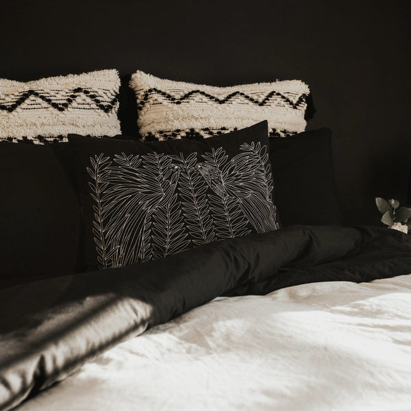 Load image into Gallery viewer, Midnight Black Sheet Set