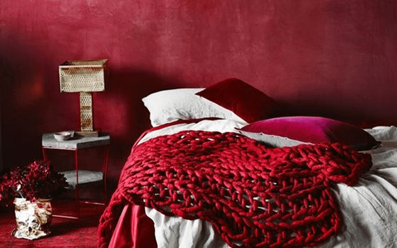 Decorating with Deep Crimson Red