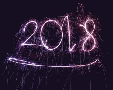2018 written in fireworks