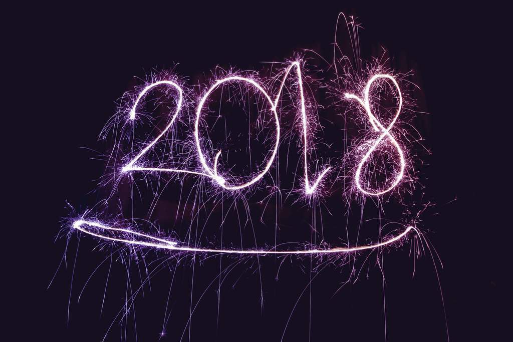 2018 written in fireworks