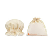 Pretty As A Peach Satin Shower Bonnet Set