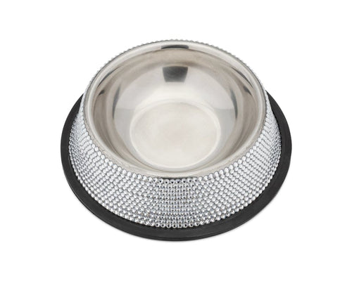 PeachSkinPets Bling Bowl (Clear Crystals)