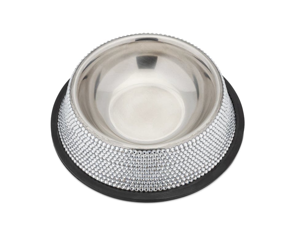 PeachSkinPets Bling Bowl (Clear Crystals)