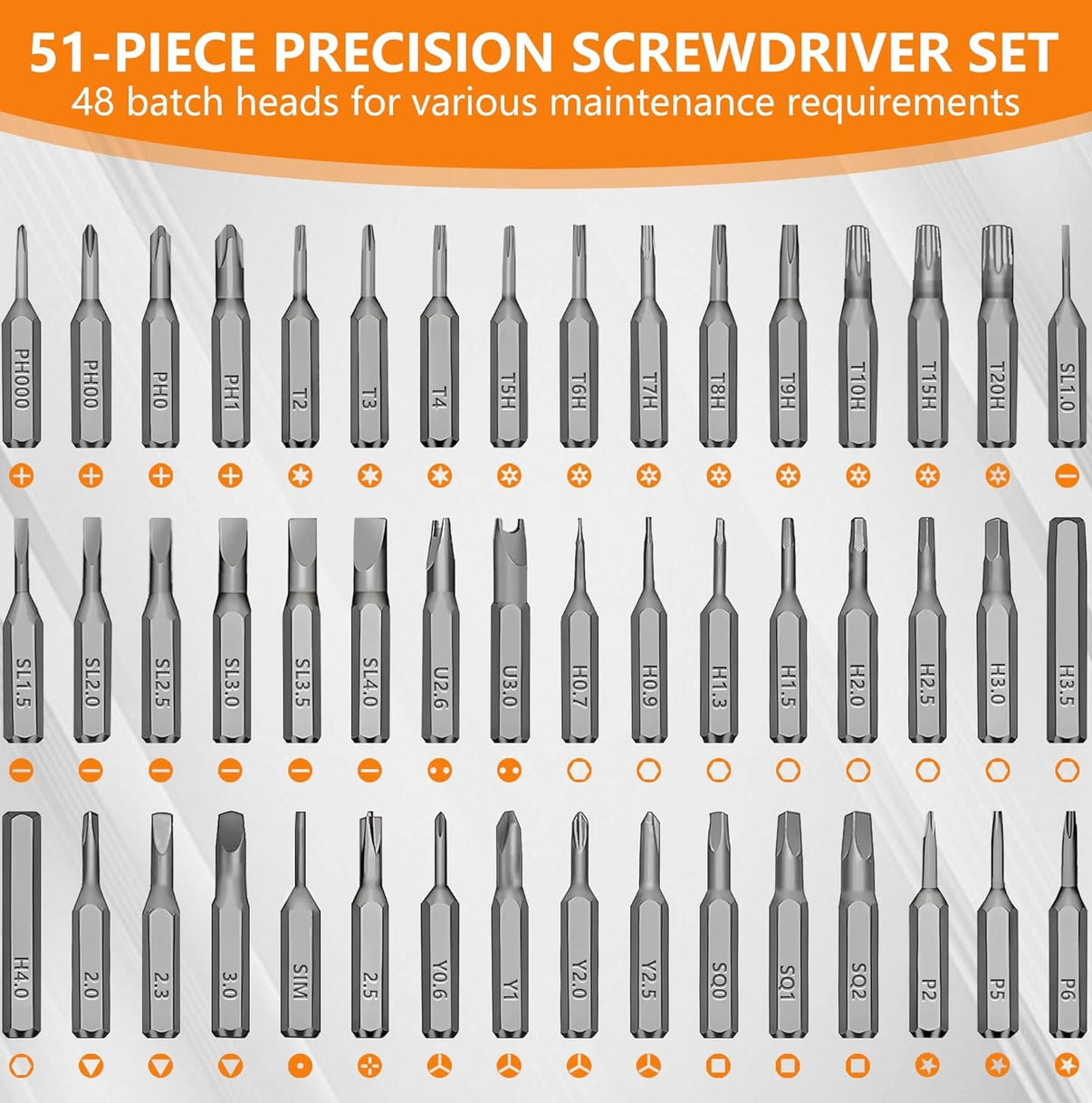 PeachPower 51 in 1 Precision Mini Magnetic Screwdriver Tool Kit