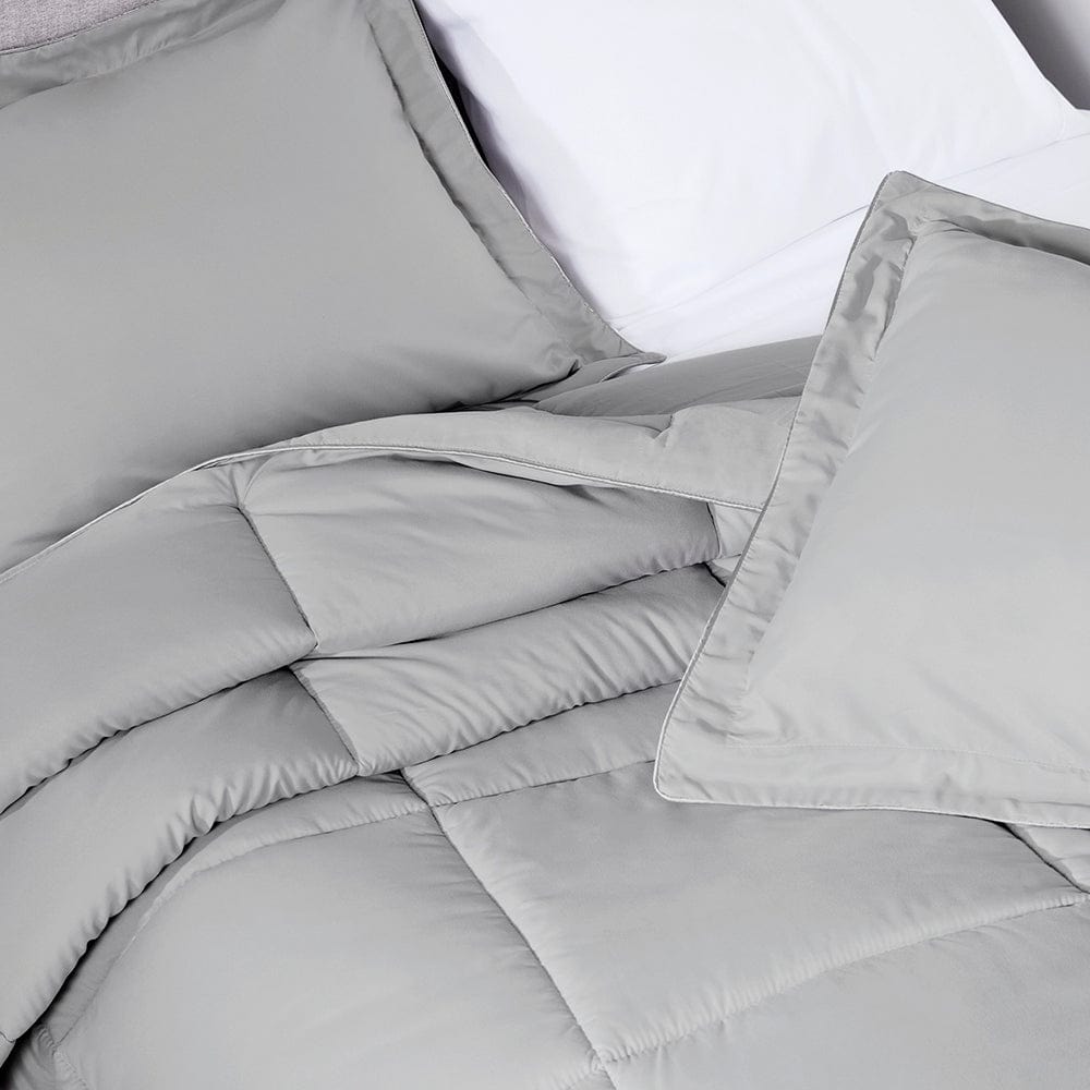 Brushed Silver Oversized Comforter Set