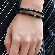 PeachPower Spectrolite and Lava Stone Bracelet