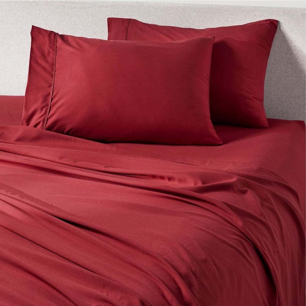 Deep Crimson Red Pillowcase Set