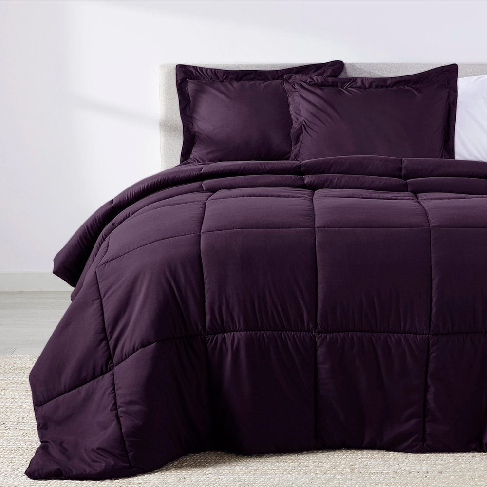 Eggplant Oversized Comforter Set The Original PeachSkinSheets®