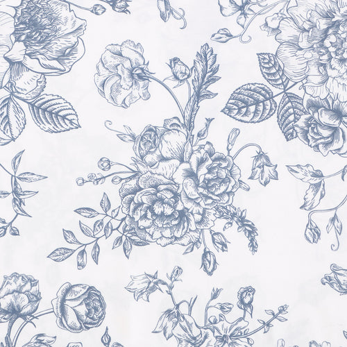 French Blue Floral Toile Pillowcase Set - PRESALE EVENT