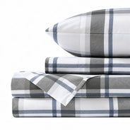 French Blue Plaid Sheet Set