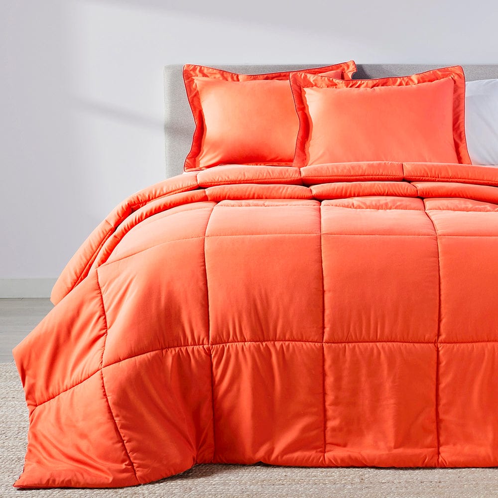 Hot Coral Oversized Comforter Set