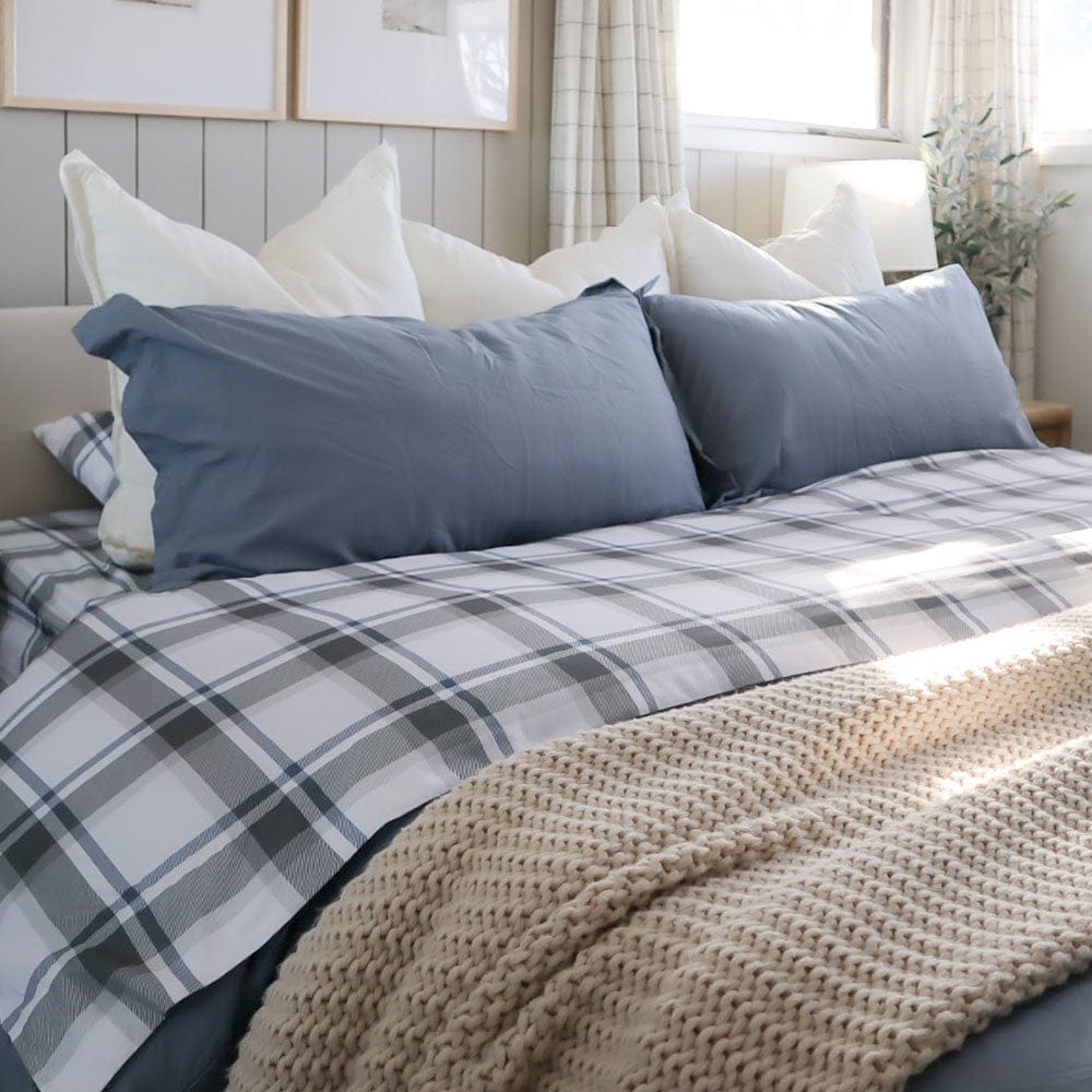 French Blue Plaid Sheet Set - PRESALE EVENT