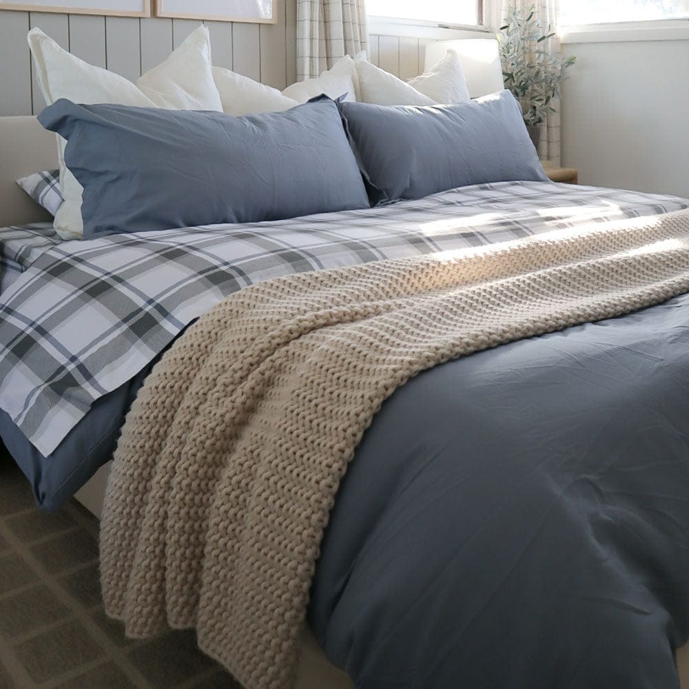 French Blue Plaid Sheet Set - PRESALE EVENT