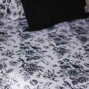Midnight Black Floral Toile Sheet Set - PRESALE EVENT
