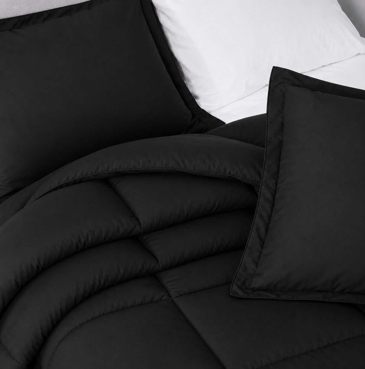 Midnight Black Oversized Comforter Set