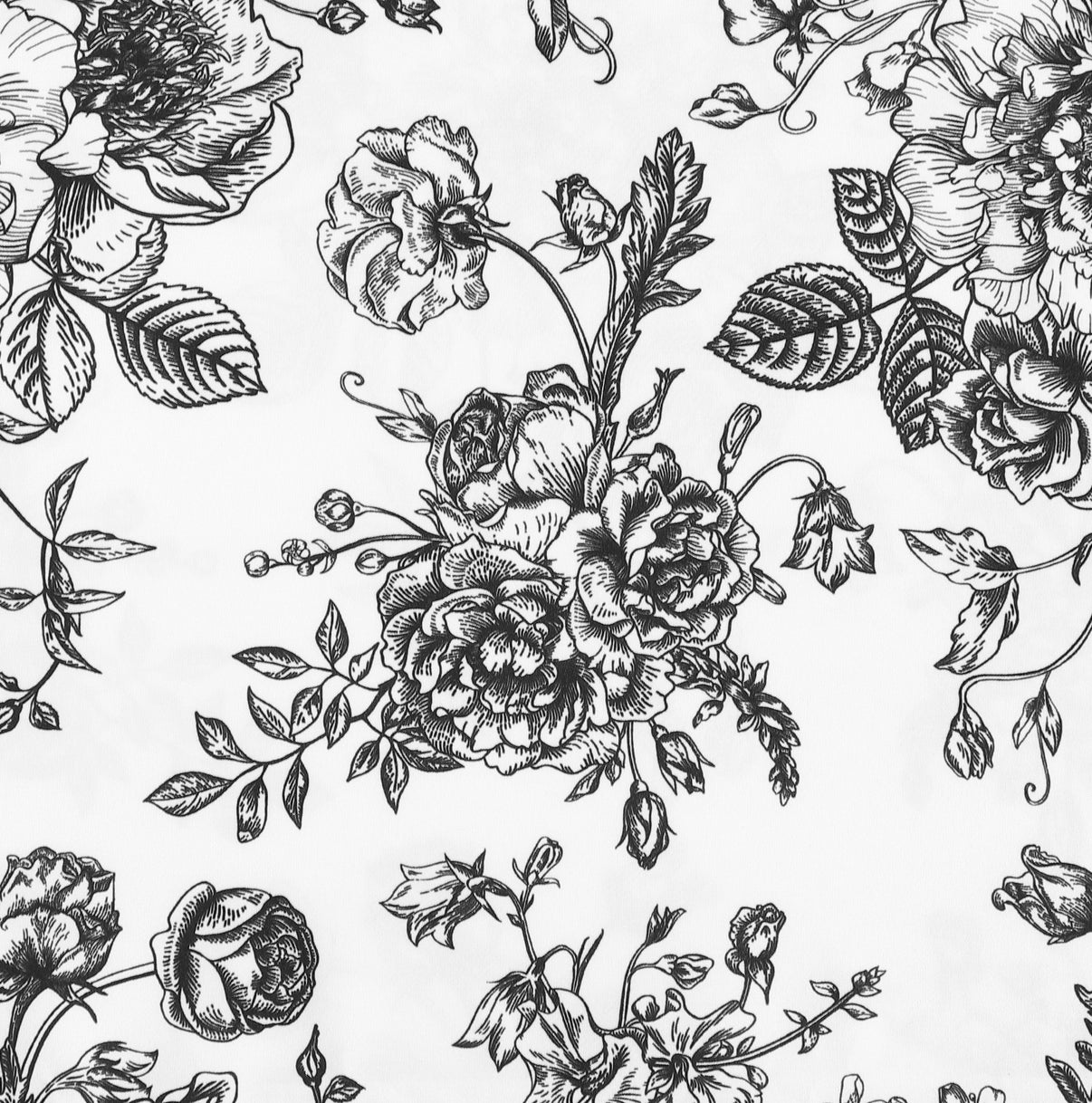 Midnight Black Floral Toile Sheet Set - PRESALE EVENT