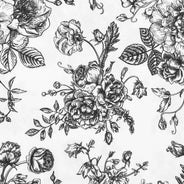 Midnight Black Floral Toile Sheet Set - PRESALE EVENT