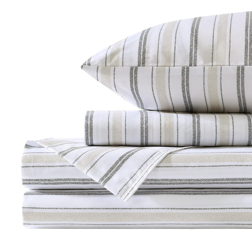 Neutral Twill Stripe Sheet Set - PRESALE EVENT