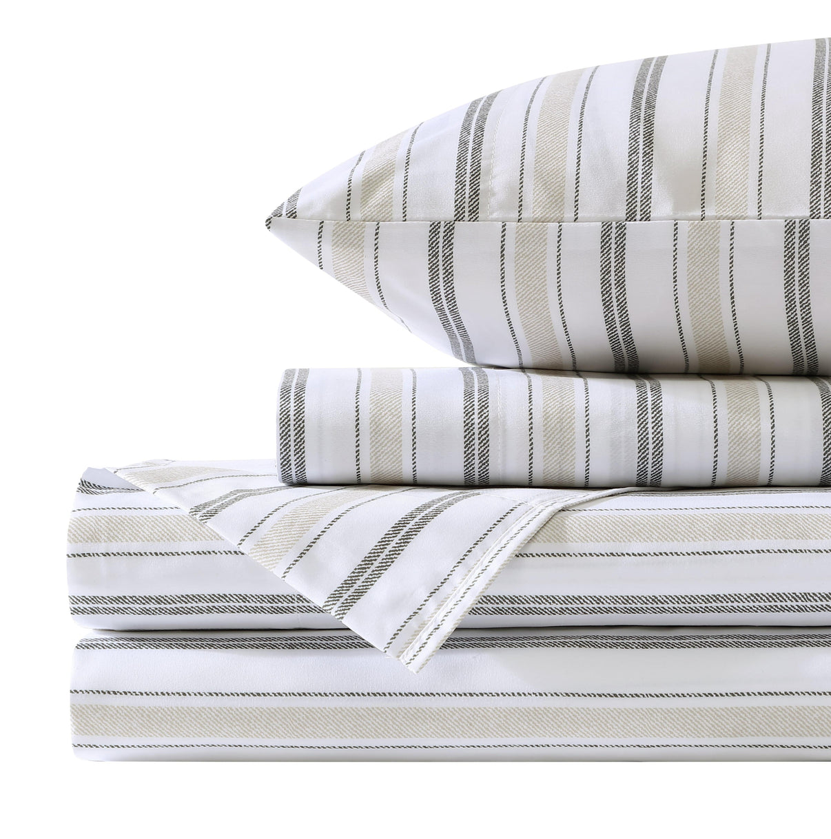 Neutral Twill Stripe Sheet Set - PRESALE EVENT