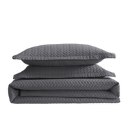 Graphite Gray Oversized Quilt Set
