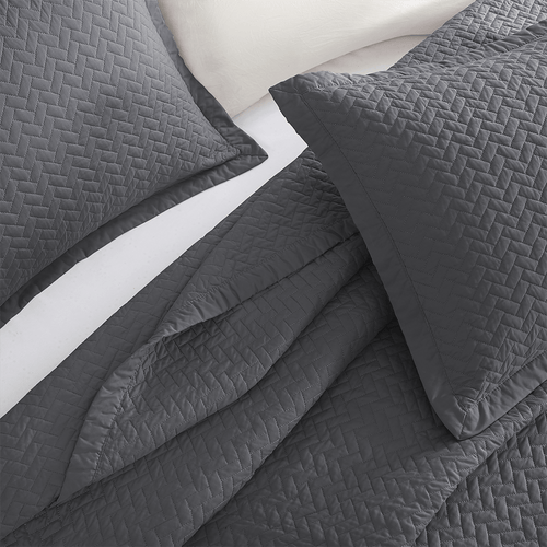 Graphite Gray Oversized Quilt Set alternate