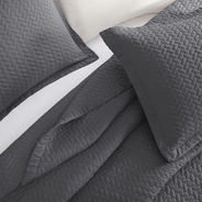 Graphite Gray Oversized Quilt Set