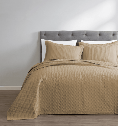 Light Mocha Oversized Quilt Set