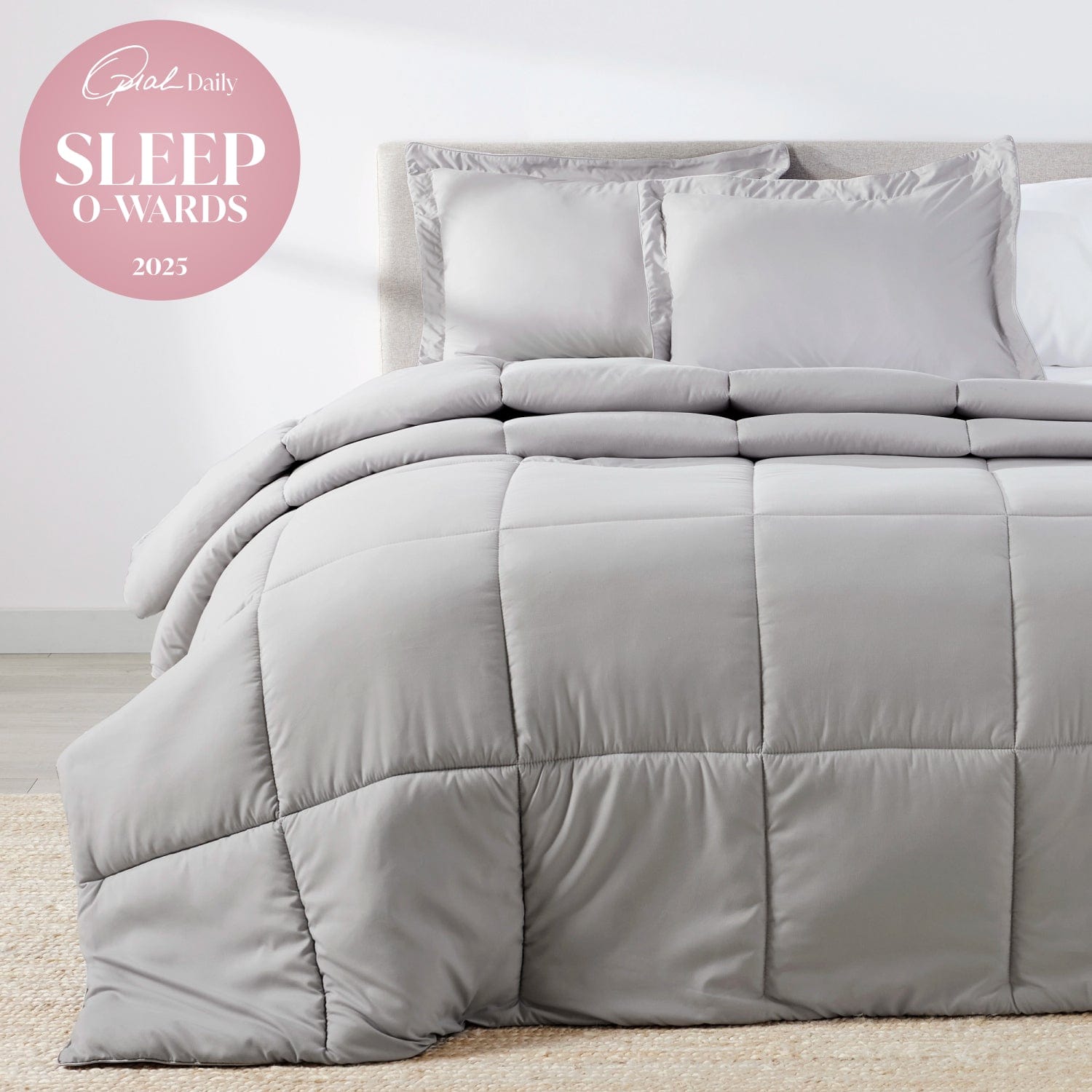 Brushed Silver Oversized Comforter Set