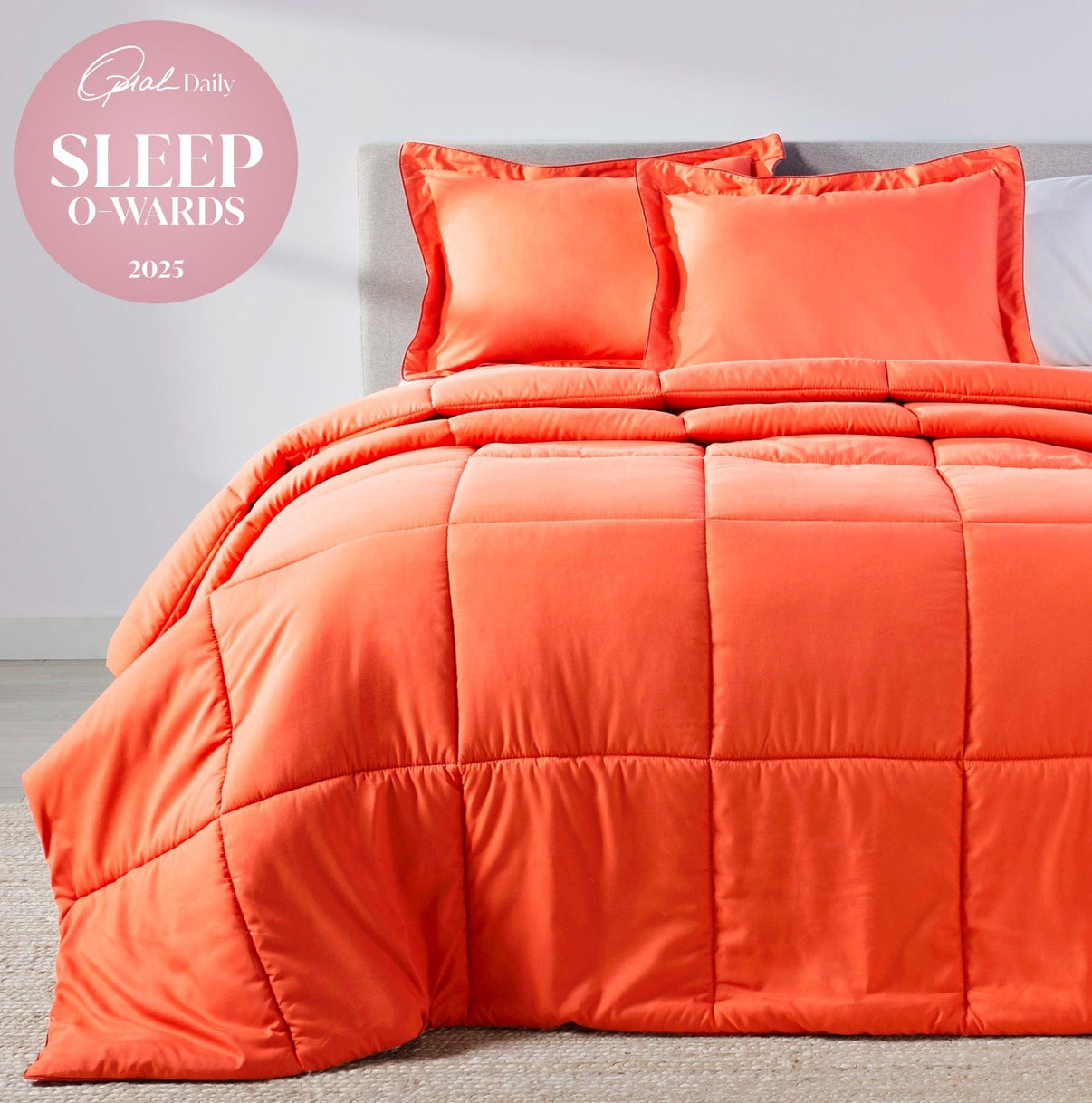Hot Coral Oversized Comforter Set