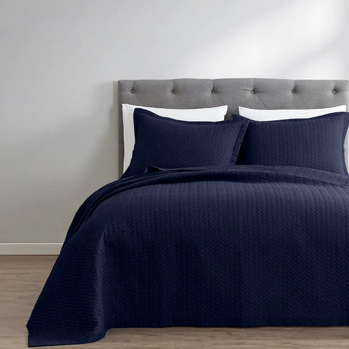 Mariner Blue Oversized Quilt Set