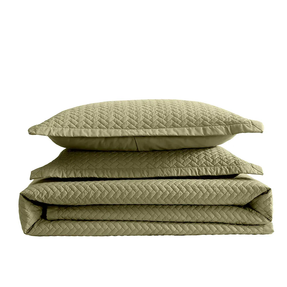 Sage Green Oversized Quilt Set