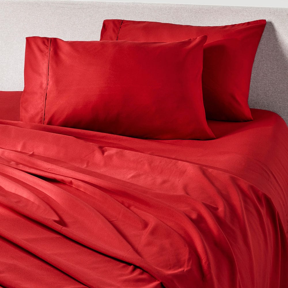 Red Velvet Sheet Set Queen Size